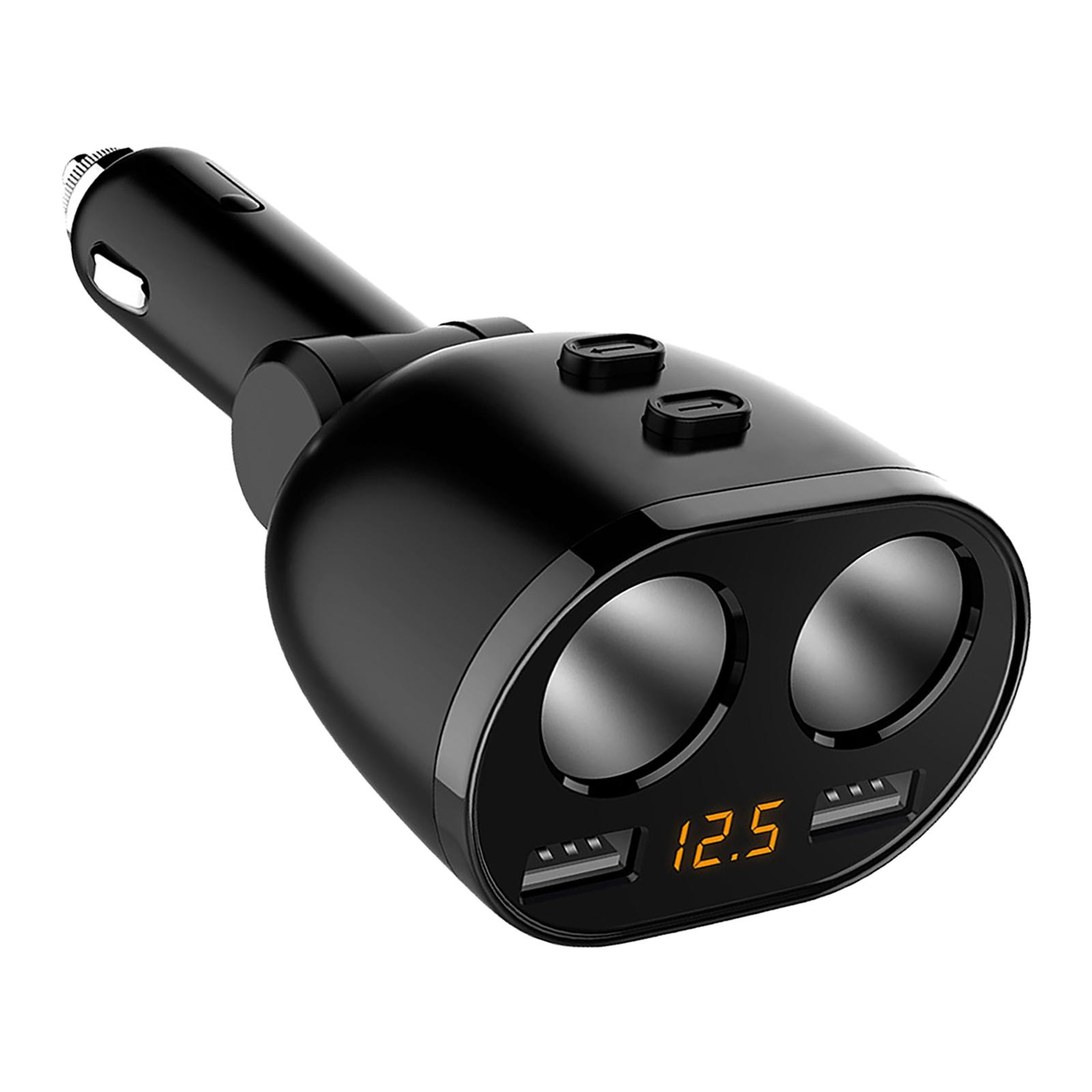 Car Dual USB 2 Cigarette Lighter Sockets Adapter Charger 80W Socket Splitter for Smartphones Digital Products cam GPS