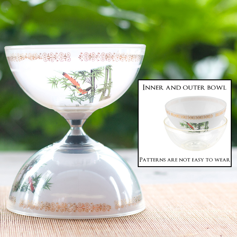 Chinesischen stil 1 lager spielzeug diabolo set verpackung mit string tasche china