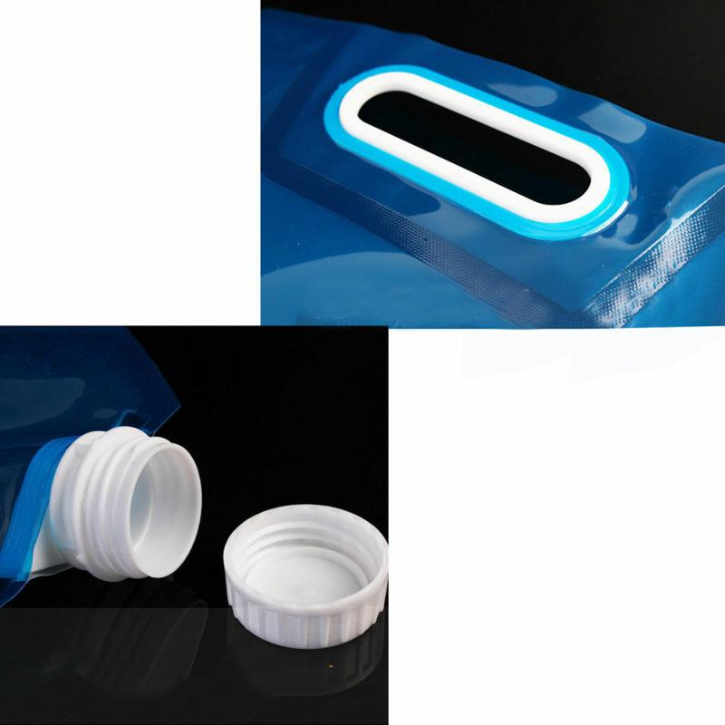 5L Picknick Milch Wein Container Hebe Träger Falten Wasser Tasche Für Camping Wandern Picknick Kanister PE Geschmacklos Sicherheit Dichtung