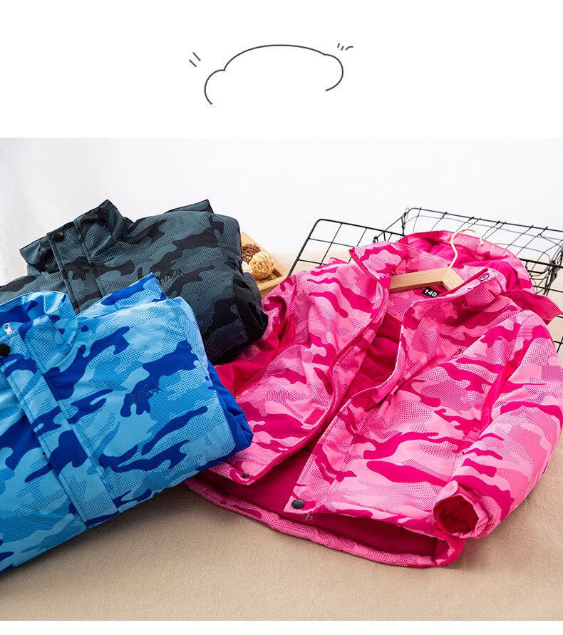 Abrigos rusos de invierno para niños, chaqueta cálida de algodón con capucha, abrigo impermeable, Parka larga,