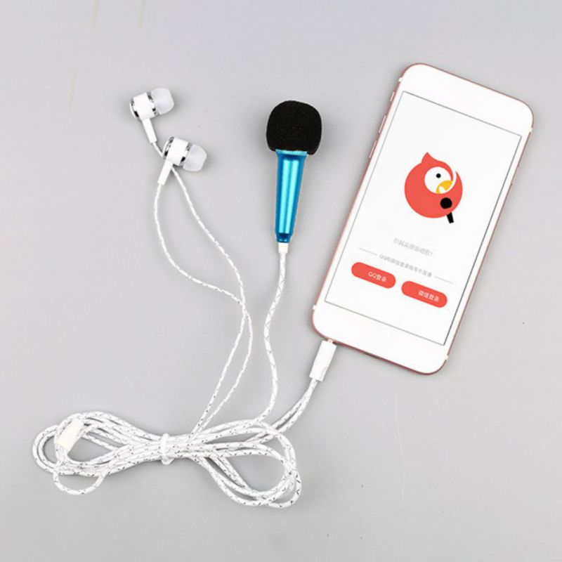 Live Mobile Phone Universal Wired Microphone Small Microphone Condenser Headset In-ear Headphones # 22