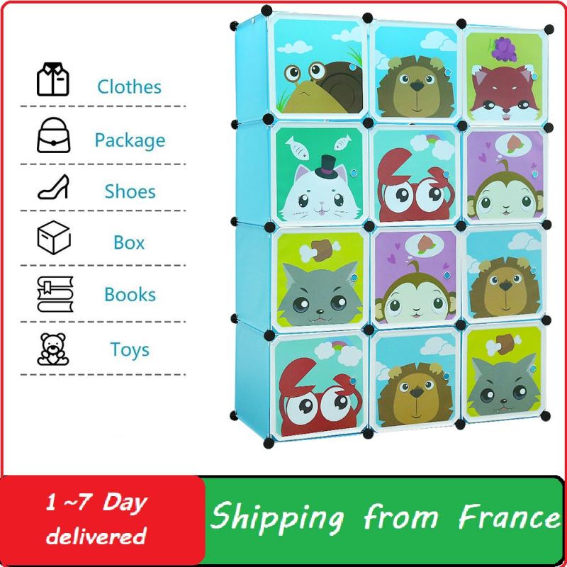 DIY Plastic Wardrobe Cube Storage Cabinet Storage Furniture Storage Bedroom Home Furniture Wardrobes Closet Shoes Rack HWC