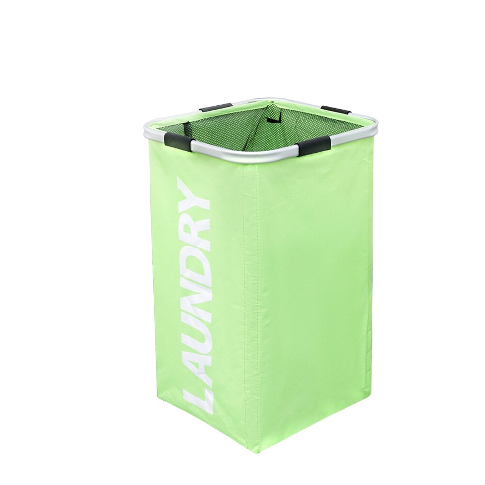Shushi Foldable Home Laundry Hamper WaterProof Oxford Dirty Clothes Storage Basket Aluminum Frame Corner Laundry Organizer