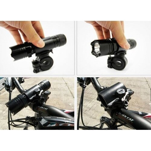 Zaklamp Houder Universele 360 graden lamp houder voor fietsstuur mount