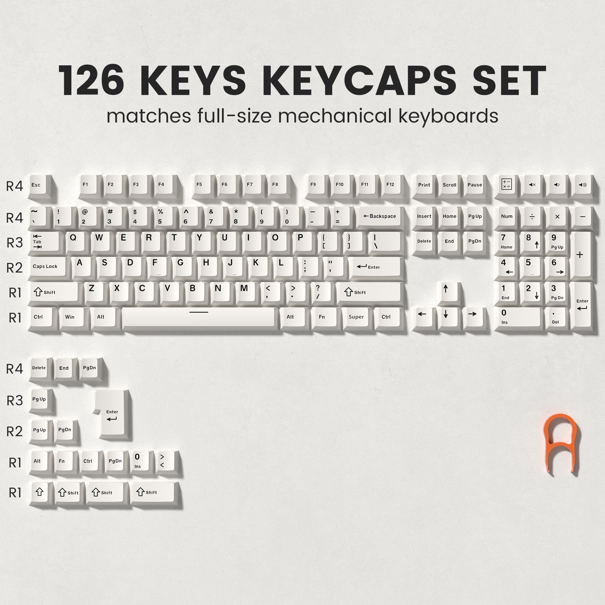 132 Tasten Farbverlauf Lila Kirschprofil PBT-Tastenkappen doppelt Schuss-Tastenkappe für 60 % 65 % 75 % 100 MX schalten mechanische Spielen-Tastatur: Silber