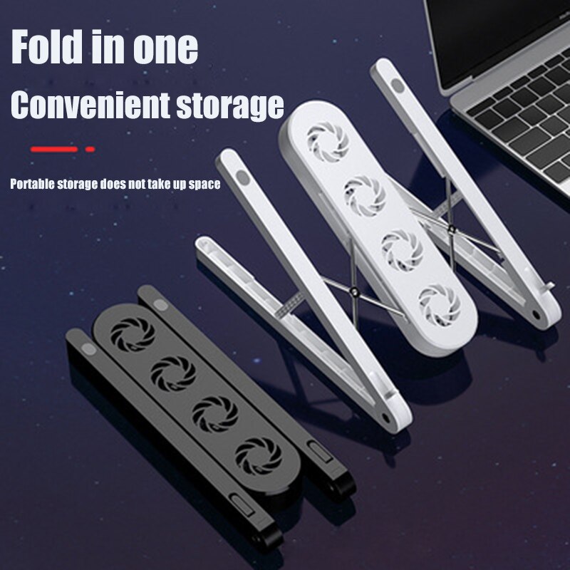 Foldable Laptop tablet Stand With Cooling Fan Heat Dissipation For Desktop MacBook Air Pro Stand Notebook Holder Cooler