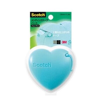 3M Scotch Tape Dispenser With Magic Stealth Transparent Tape Office Stationery Adhesive Tape Holder 3M Big Brand Are Trustworthy: Lake blue