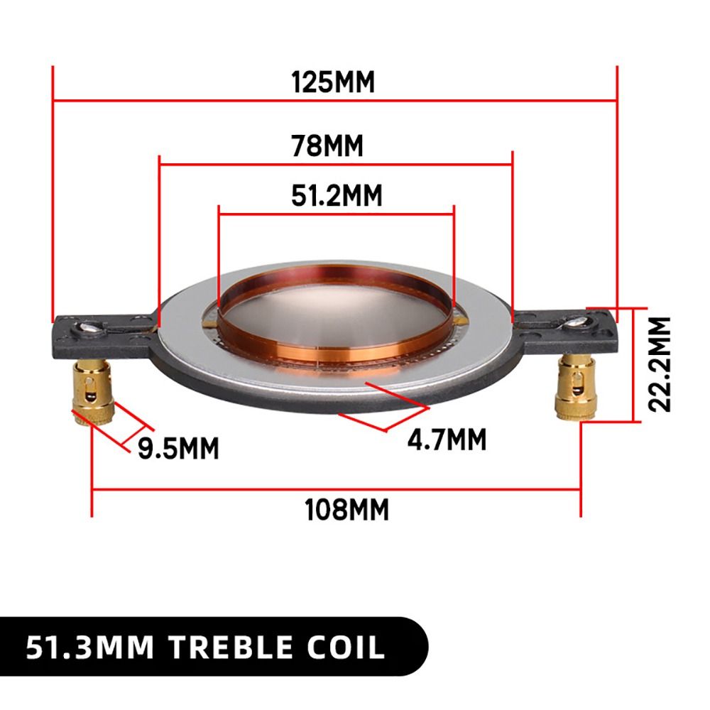 34,4 44,4 51,3 72,2 74,5mm Kern Kupfer Draht Hochtöner Schwingspule Membran Höhen Lautsprecher Höhen Spule Reparatur Zubehör DIY Teile