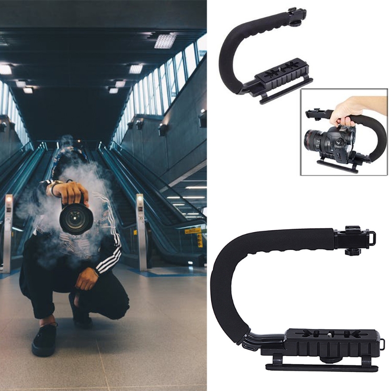 Camera Smartphone Stabilizer Foldable Handle Grip Handheld Video Rig Universal