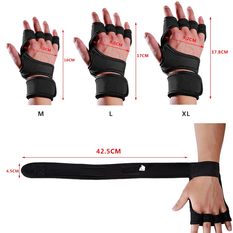 Body Building Fitness Gym Gloves Crossfit Weight Lifting Gloves For Men Musculation Women Anti-slip Barbell Dumbbell