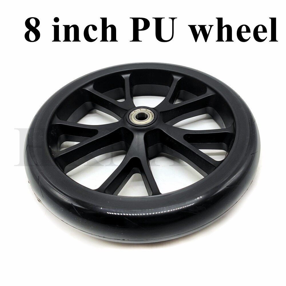 1pcs 8 Inch Wheel 200mm PU Silent Skateboard Wheels for Small Pull Car Luggage Cart Shopping Cart 8'' Caster Wheel