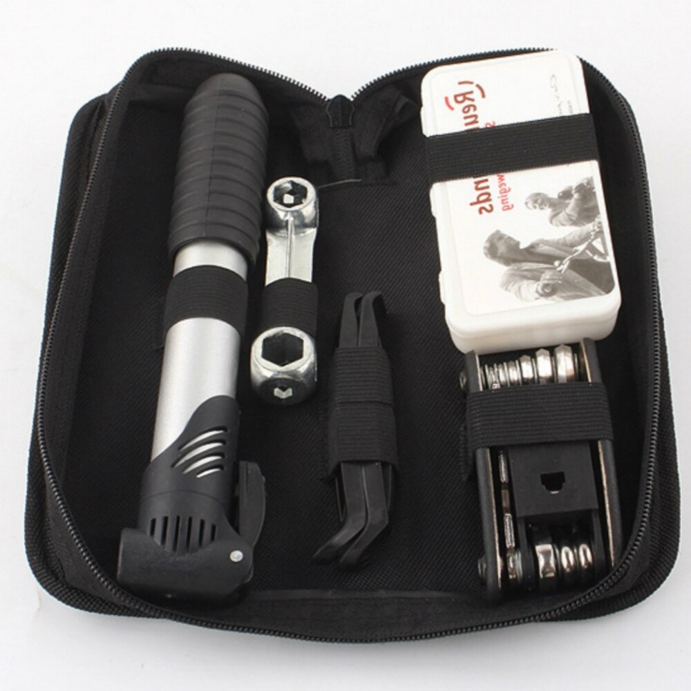21-teiliges Fahrrad Werkzeug Set - Multitool Mit Reifenheber & Flicken