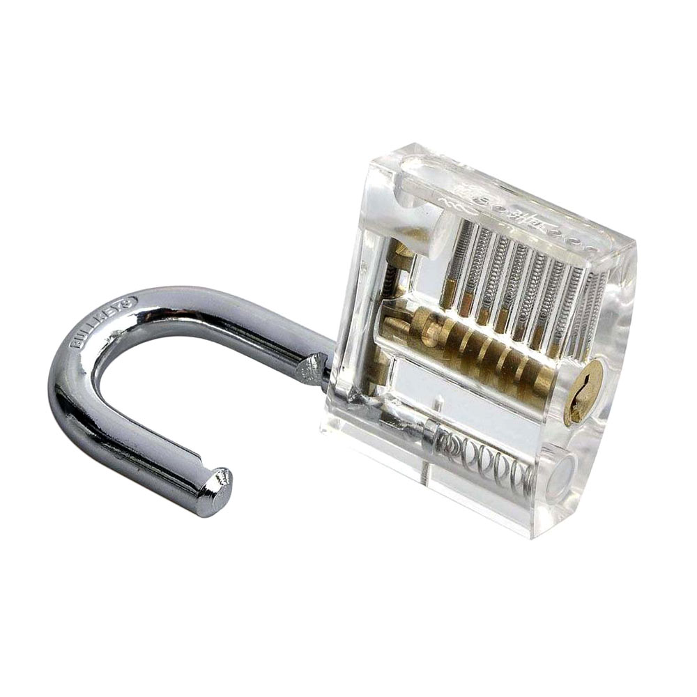 1 Pc Clear Crystal Transparante Cutaway Sloten Inside View Praktijk Hangslot Zichtbaar View Lock Training Vaardigheid Sloten Keyed Hangslot