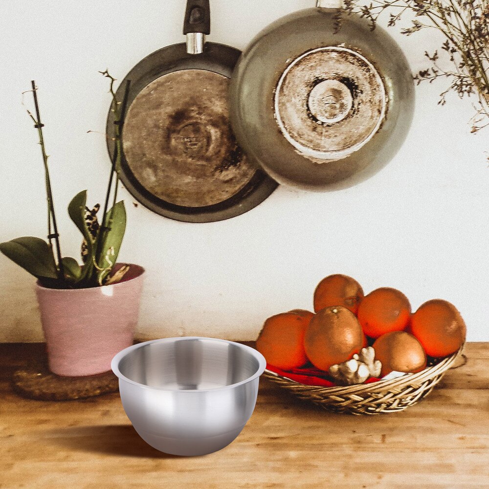 1Pc bol inox avec couvercle grand bol à soupe bol de riz cuit à la vapeur bol à ragoût