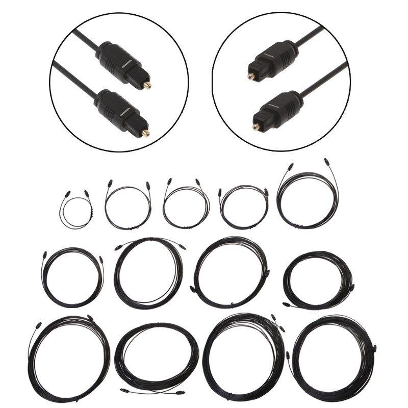 Cable de Audio óptico Digital para Toslink SPDIF DVD CD, 0,5 m, 1m, 1,5 m, 1,8 m, 3m, 5m, 8m, 10m, 12m, 15m, 20m, 25m, 30m