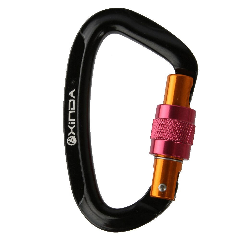 Duurzaam Bergbeklimmen Klimmen Equip Karabijnhaak Schroef Lock 24KN Of 2400Kg Outdoor Veiligheid Rock Klimmen Accessoires