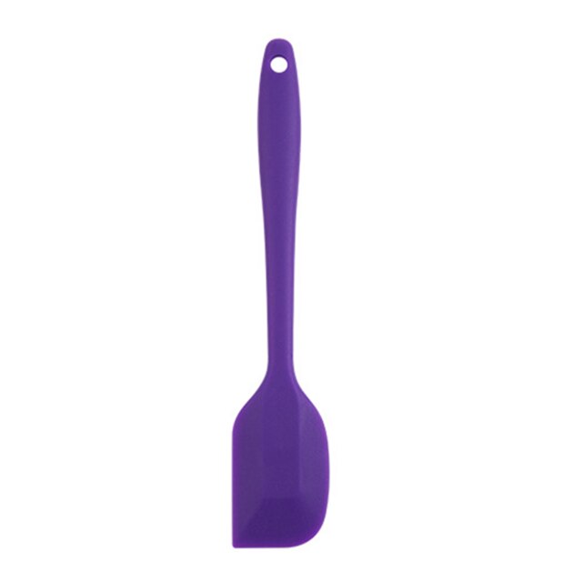 Multicolor 20.5*4Cm Food-Grade Siliconen Taart Spatel Non-stick Mengen Boter Beslag Cookie Pastry Schraper keuken Bakken Tools: Purple
