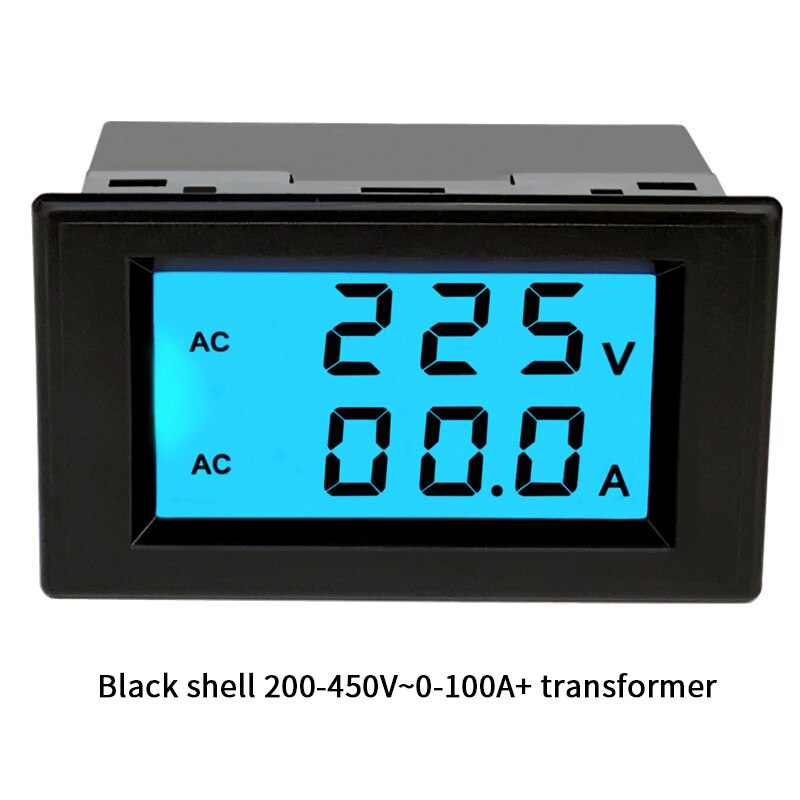 1pcs black white AC voltage and current meter Digital display 220V380V100A voltage and current detection dual display D85-2042A: B 200-450V 100A