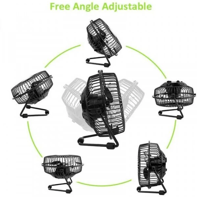 DC 5V Mini USB Cooler Desk Fan 180Degree Rotatable Fan Summer Portable Desktop Cooling Fans for Notebook Laptop Computer