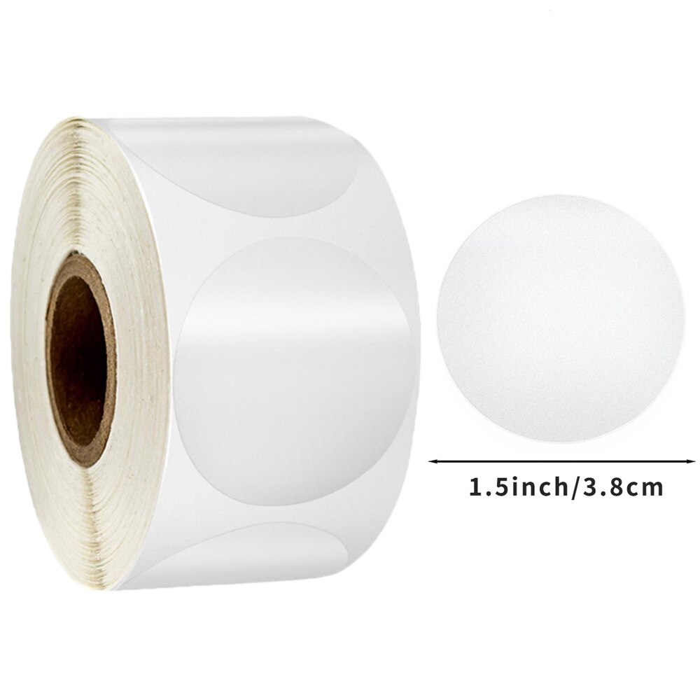 500 Stck transparent Etiketten Runde Geschäft Paket Dichtung Etiketten Aufkleber PVC Kleber Wasserdicht Aufkleber Rolle Schreibwaren Liefert: 1.5Zoll 500Stck