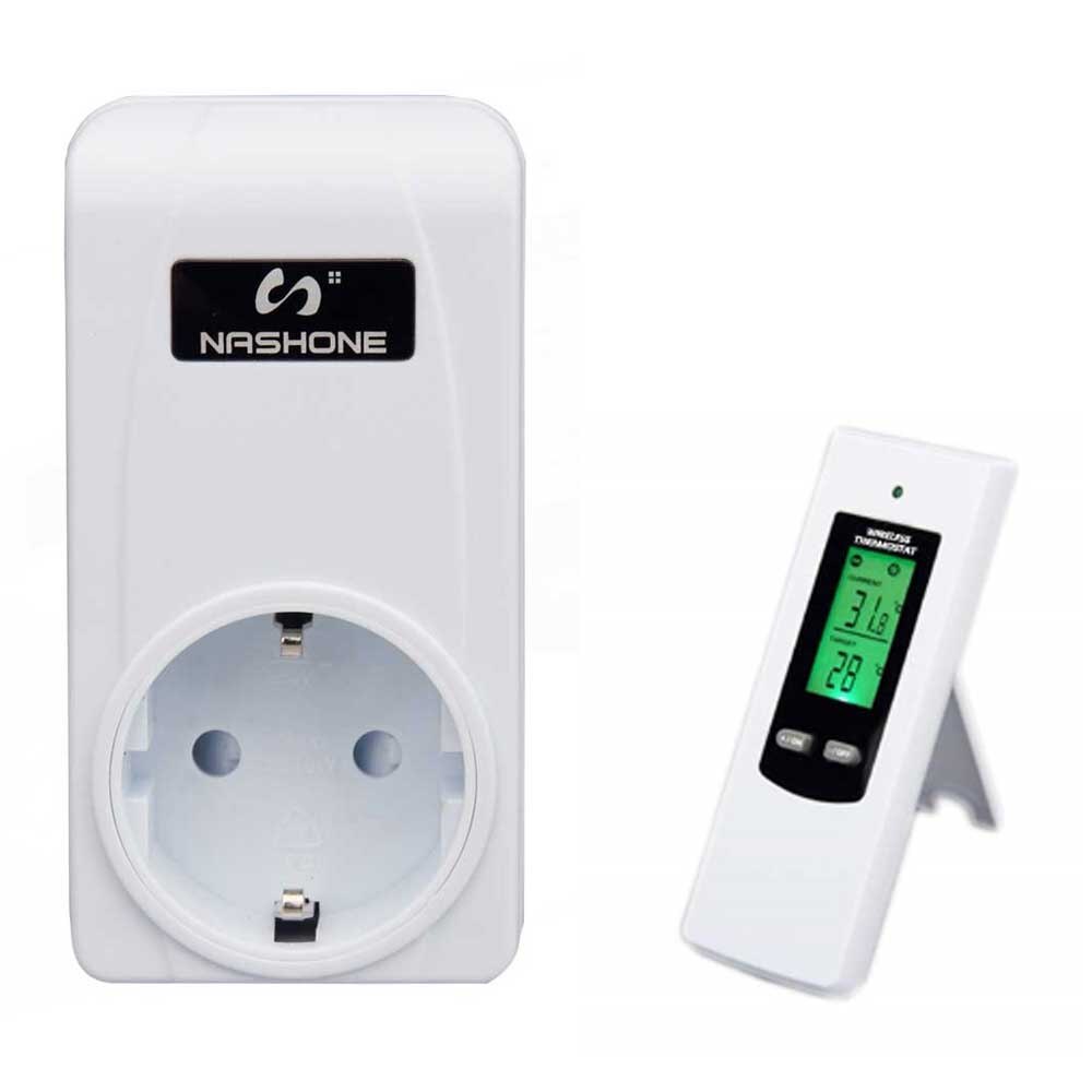 Nashone 110-230V Wireless Heating Thermostat Remote Control Smart Thermostat Temperature Controller EU/US Socket Remote Control: EU Kit
