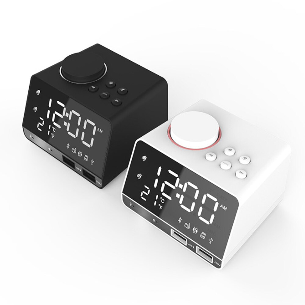Multi-functional clock FM radio USB charging alarm clock Multi-functional temperature clock home alarm clock