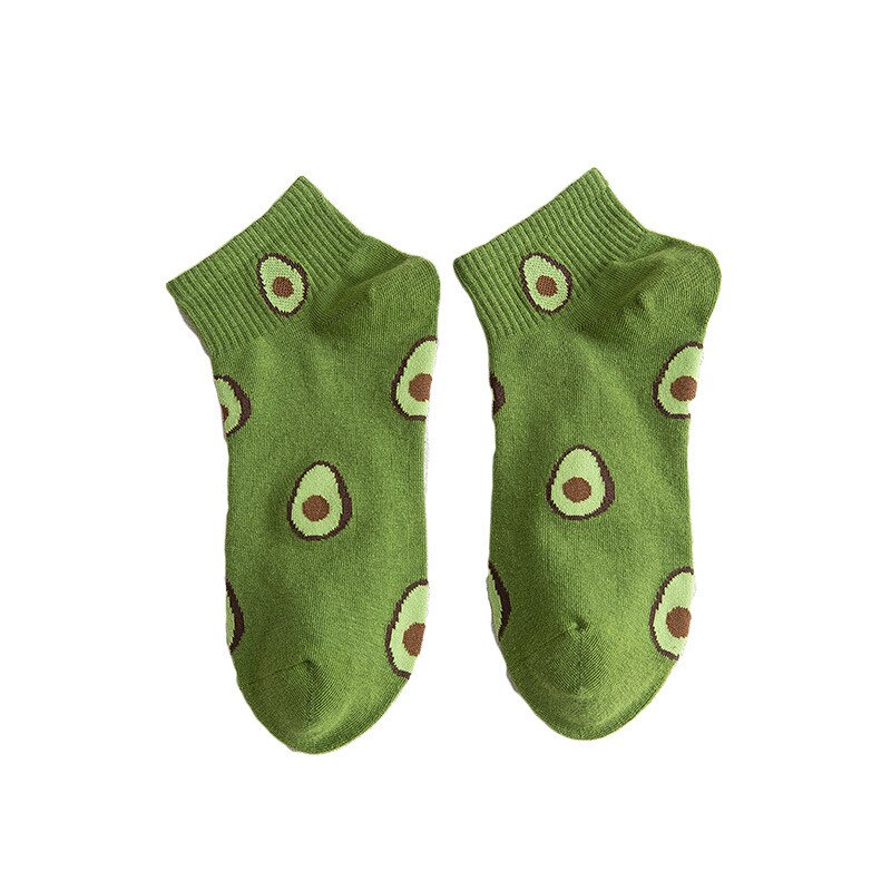 Di trasporto Del nuovo Fumetto di Frutta Della Caviglia Calzini E Calzettoni Delle Donne di Estate Giapponese Avocado Carino Barca Calzini E Calzettoni Chic Fashion Low-Cut Cotone Calzini E Calzettoni