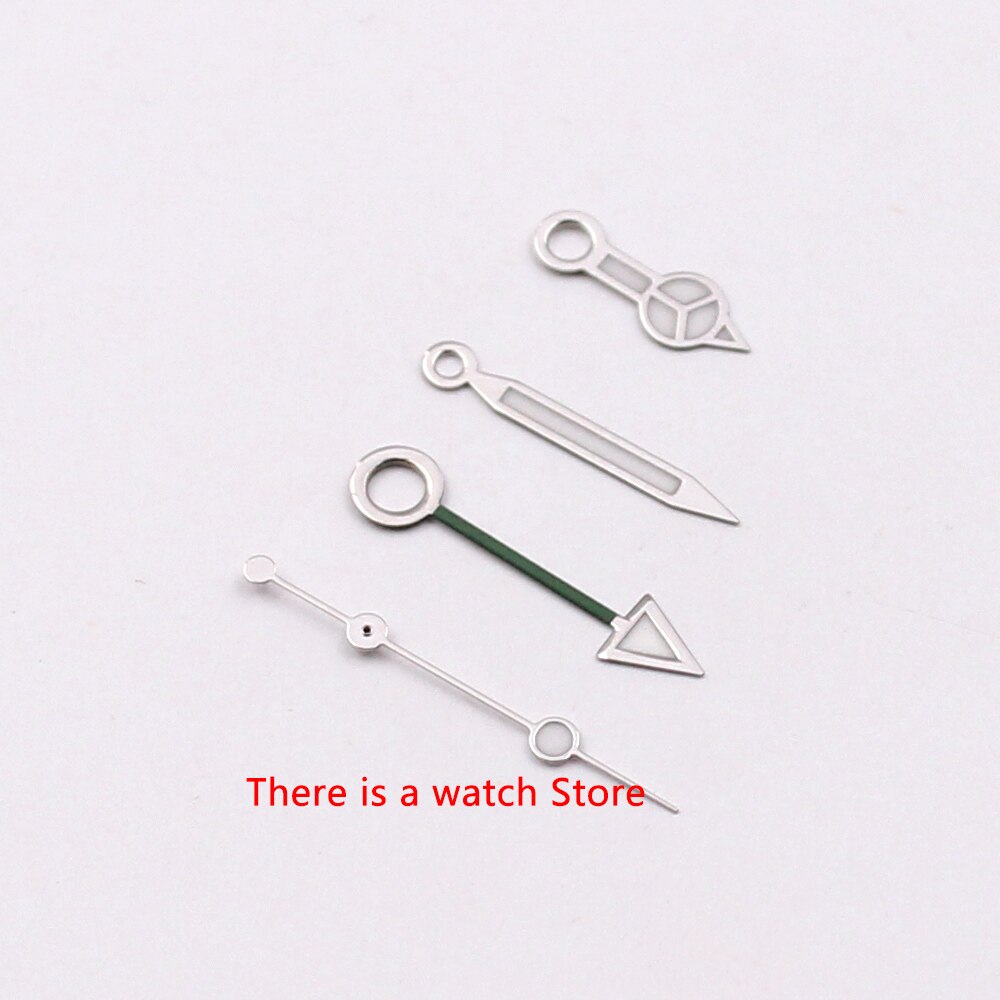 A set stainless steel edge luminous watch hands with GMT Pointer Fit For Mingzhu Automatic Movement Men's Watch: NO3