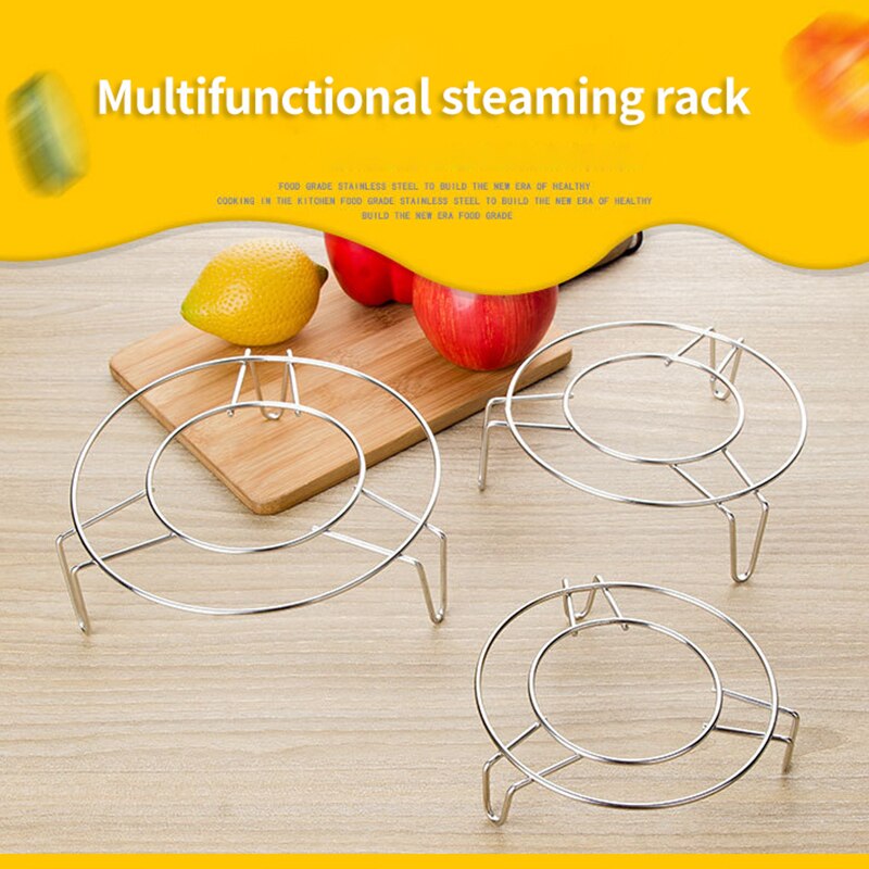 Estante de vapor de acero inoxidable para cocina, escurridor eléctrico de cuatro esquinas para cocinar arroz, rejilla humeante de bajo pie