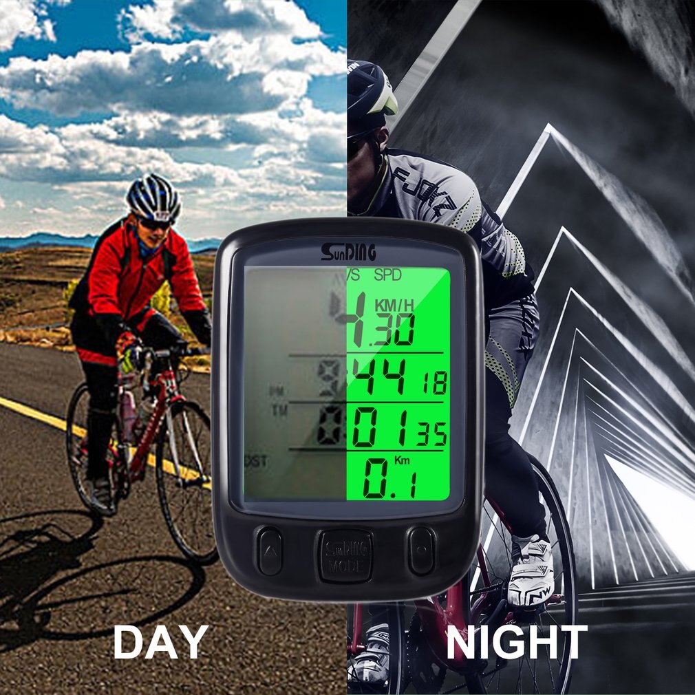 Cycle Bicycle Bike LCD Computer Odometer Speedometers With Backlight