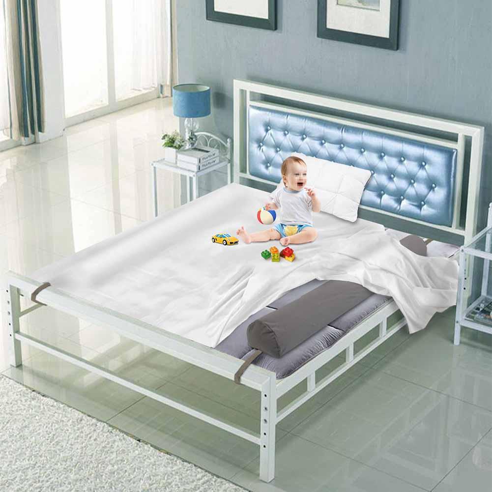 Parachoques de cama inflable para niños pequeños, protección antideslizante para cuna de bebé, barandilla, sistema de parachoques resistente que mantiene a los niños seguros