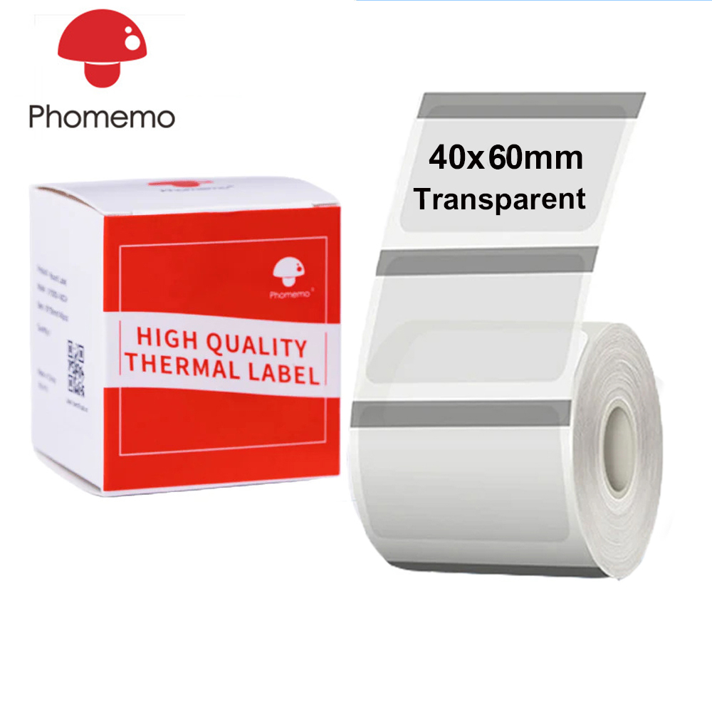 Phomemo M110 Printer Self-Adhesive Label Paper Square Round White Transparent Color Labels for M200 M120 Label Maker Sticker: C