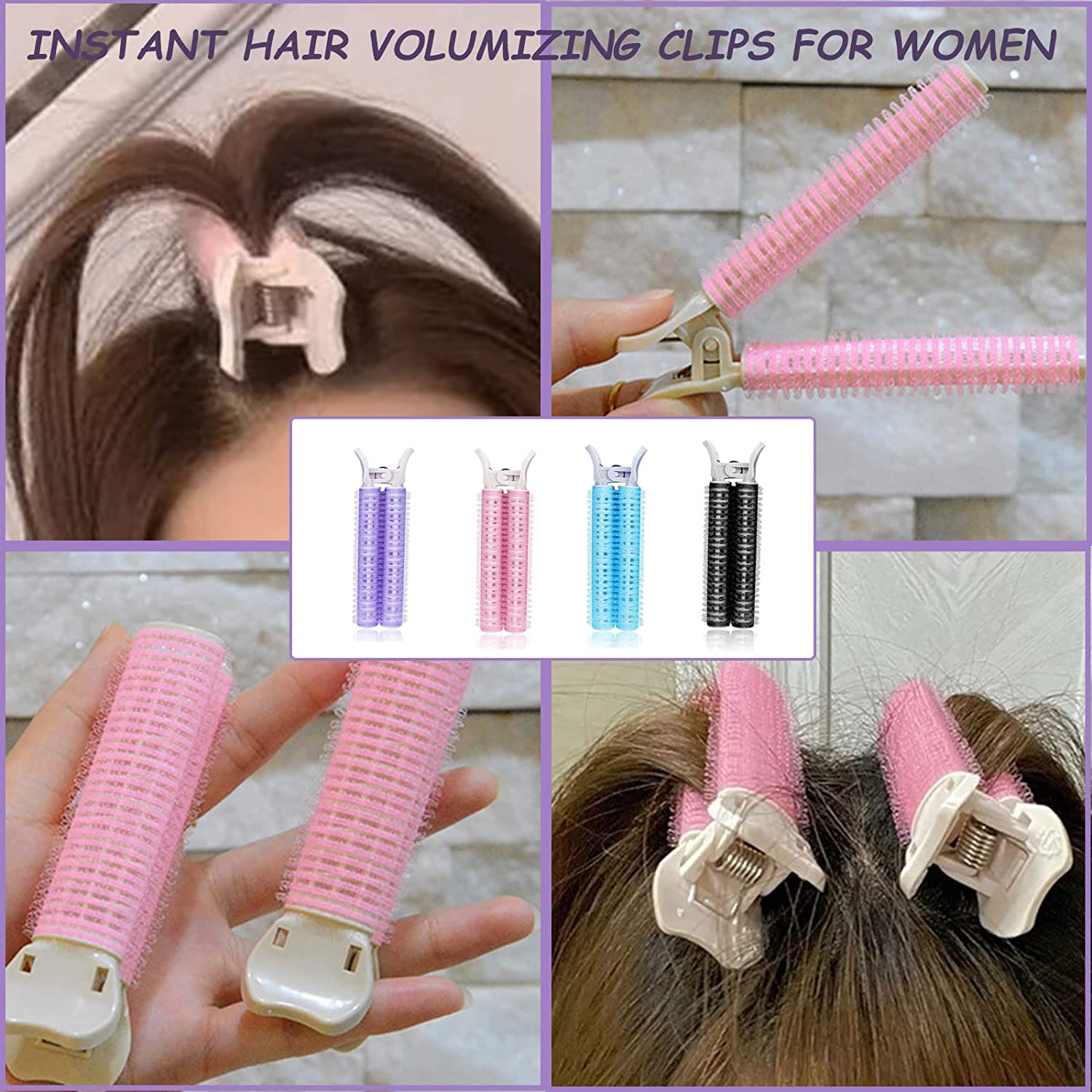 6 grampos de cabelo de volume, grampos de cabelo para volume, clipes de volume de cabelo instantâneos para mulheres, clipes de volume para raízes, estilo de cabelo diy