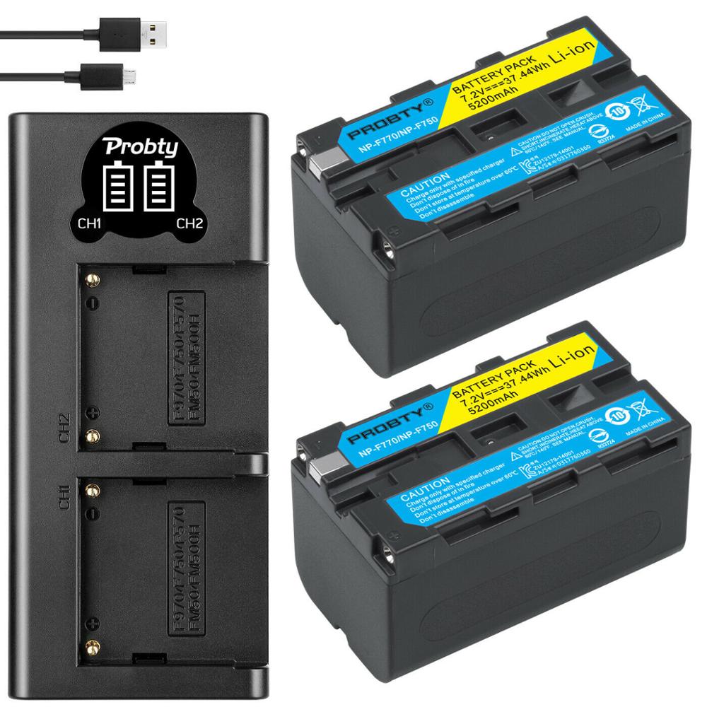 2 kpl 5200 mah np -f770 np-f750 np f770 np f750 npf 770 750 akkua + led -usb -laturi sony np -f550 np-f770 np-f750 f960 f970: lle: 2 akkua laturilla