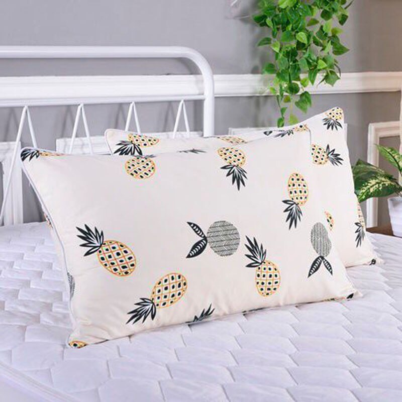 Huishoudelijke Leuke Print Patroon Bed Versiering Kussensloop 1 Paar Rechthoekige Katoen Kussensloop Volwassen Student Slaapkamer Gebruik Kussensloop: color 5-48x74cm-2pcs