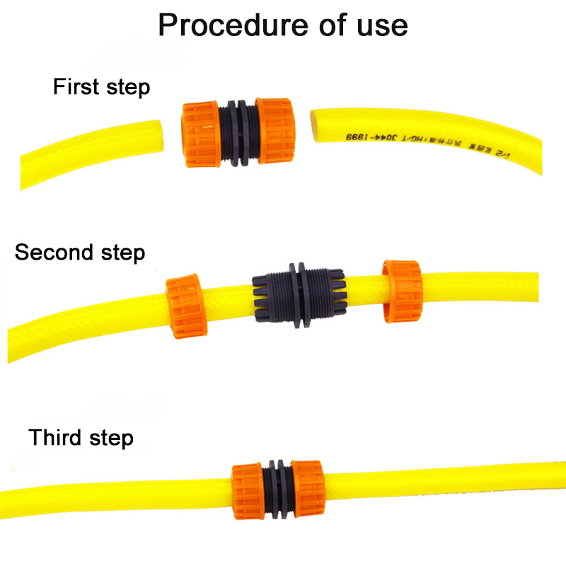 Adaptateur rapide pour tuyau d'arrosage, 1/2 "3/4" 1 ", 12mm 19mm 25mm, réparation de connecteur en plastique, connecteur de tuyau étendu, système d'irrigation