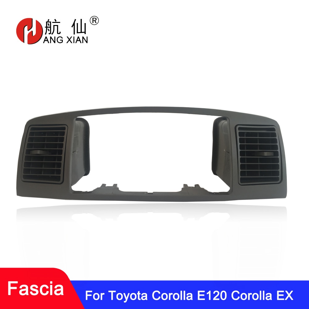 2 din coche Marco de salpicadero para radio racor adaptador Panel de salpicadero para Toyotai Corolla E120 Corolla EX BYD F3 marrón accesorios de coche