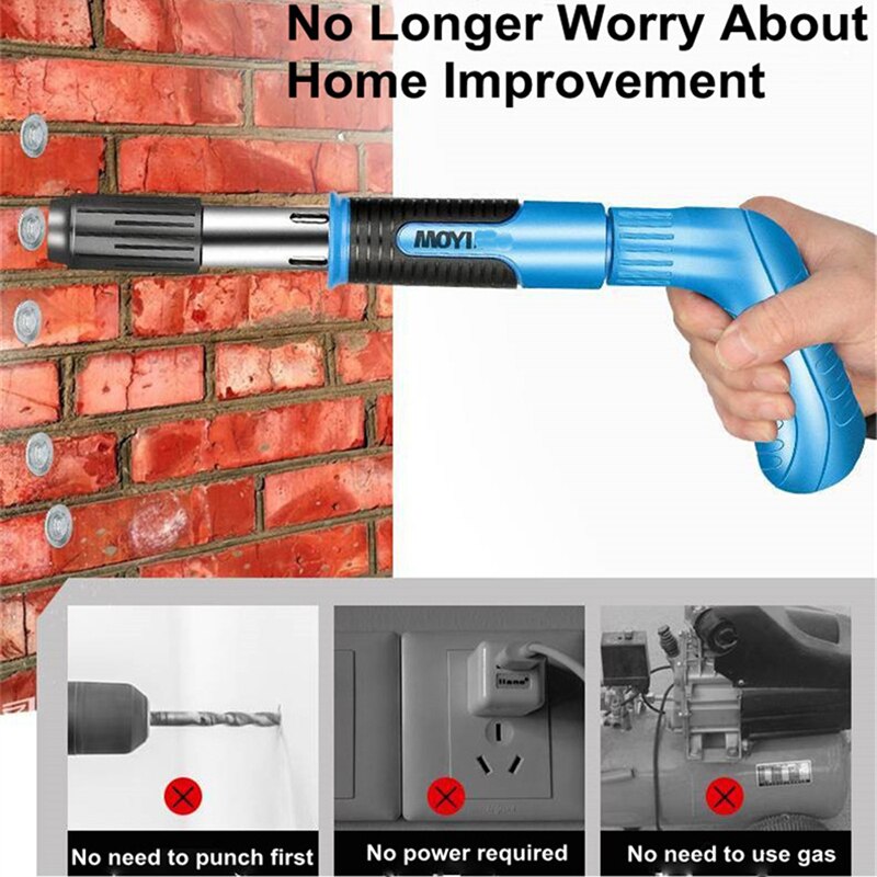 Steel Nail Gun Riveter Guns Studded Gun Spikes Electric Nail Nailer Mounting Staple Rivet Construction Nails Nailing Cordless