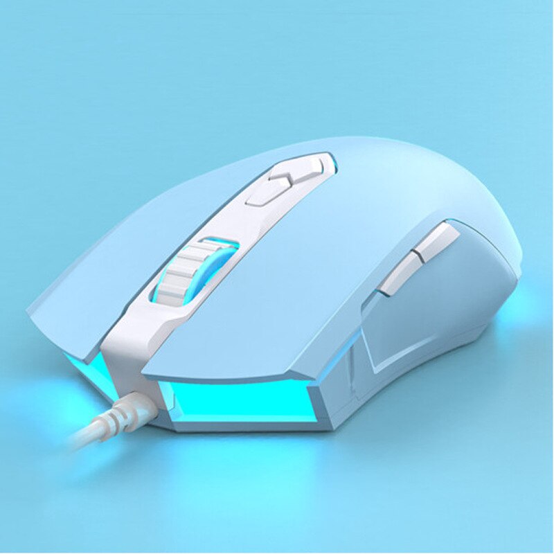 Ergonomische Bedrade Gaming Muis Usb Bedraad Roze Meisje Gaming Laptop Game Speler Gewijd Muis: blue