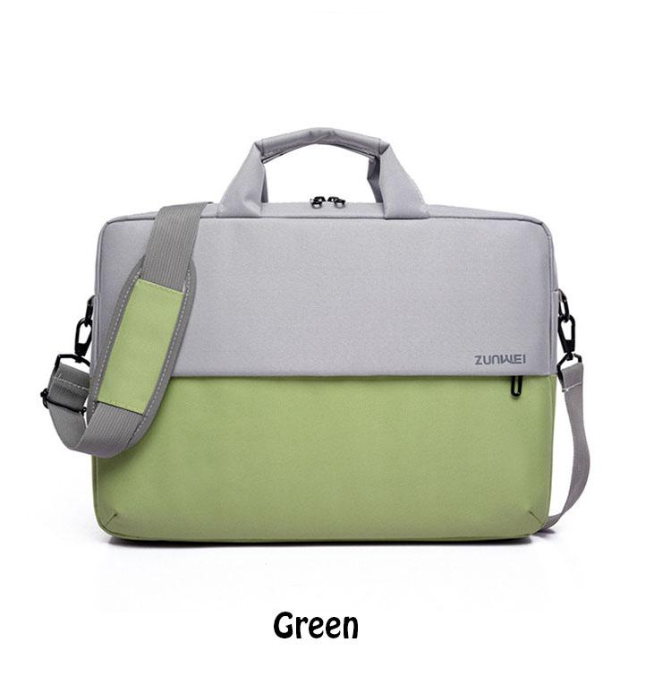 Style15.6 Inch Aktetas Dame Laptoptas Mannen Bussiness Tas Kantoor Tas Handtas Voor Mannen Vrouwen Draagbare Maletin Mujer: Green