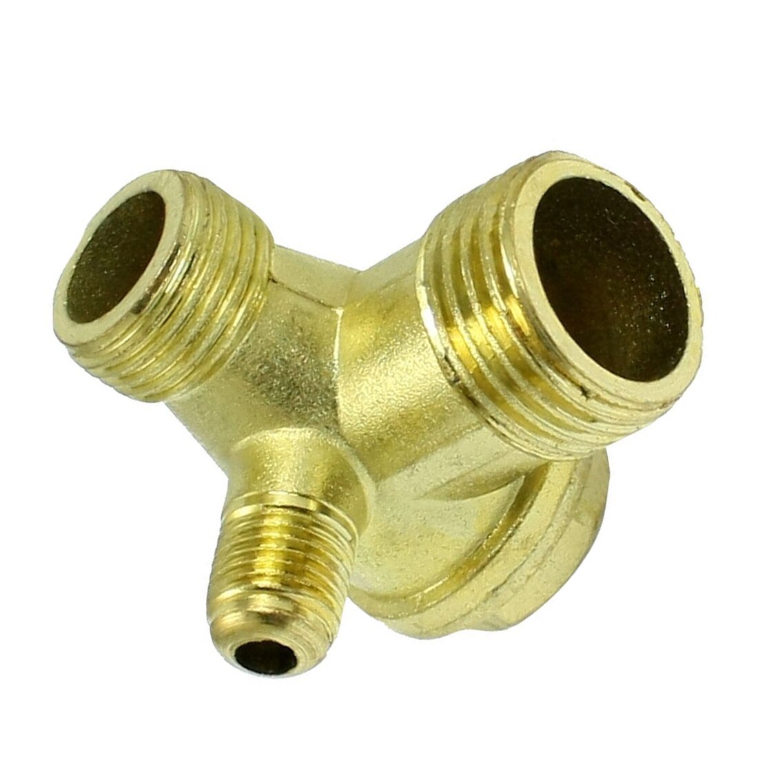 Male Thread Brass Air Compressor Check Valve Spare Parts Gold Tone