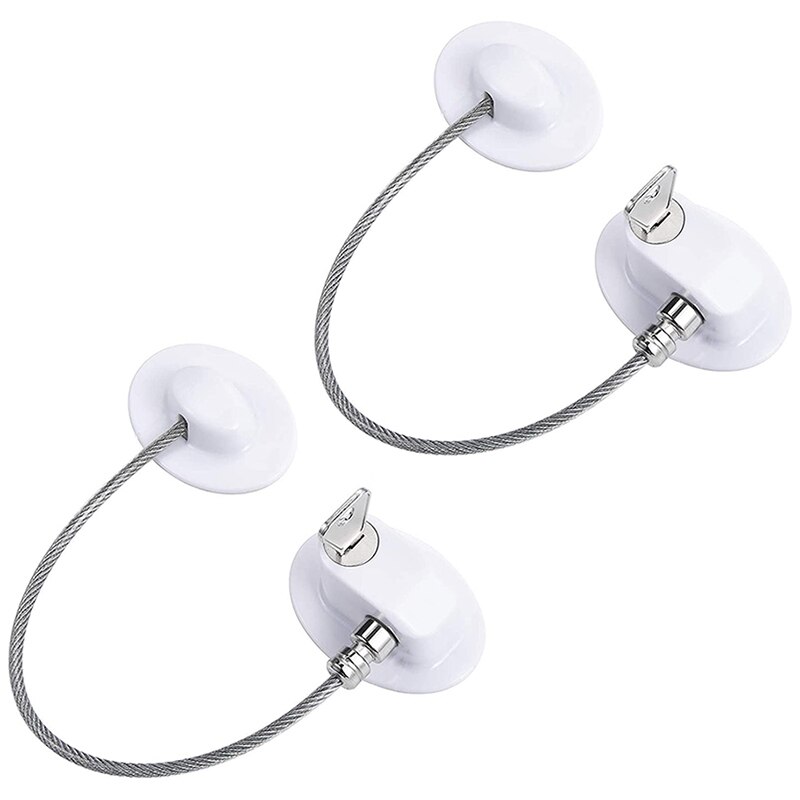 2 Pcs Koelkast Lock, Koelkast Lock Voor Kinderen, Mini Koelkast Sloten Voor Kids, Vriezer Lock, gebruikt In Koelkast Deur: Default Title