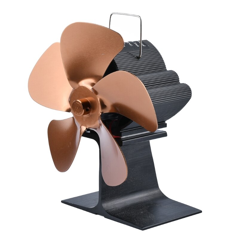 5 Blades Heat Powered Stove Fan Log Wood Burner Ecofan Quiet Fireplace Fan Fuel Saving Heat Distribution: BZ