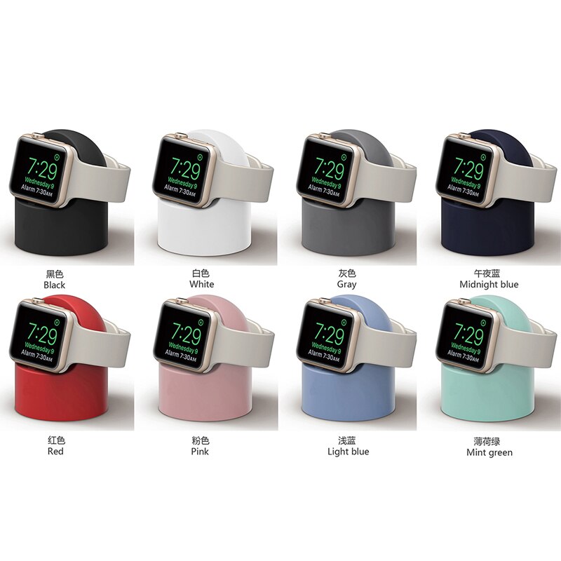 Siliconen Stand Dock Voor Apple Watch 5 4 3 Iwatch 44Mm 42Mm 40Mm 38Mm Siliconen Oplader Houder apple Watch Accessoires