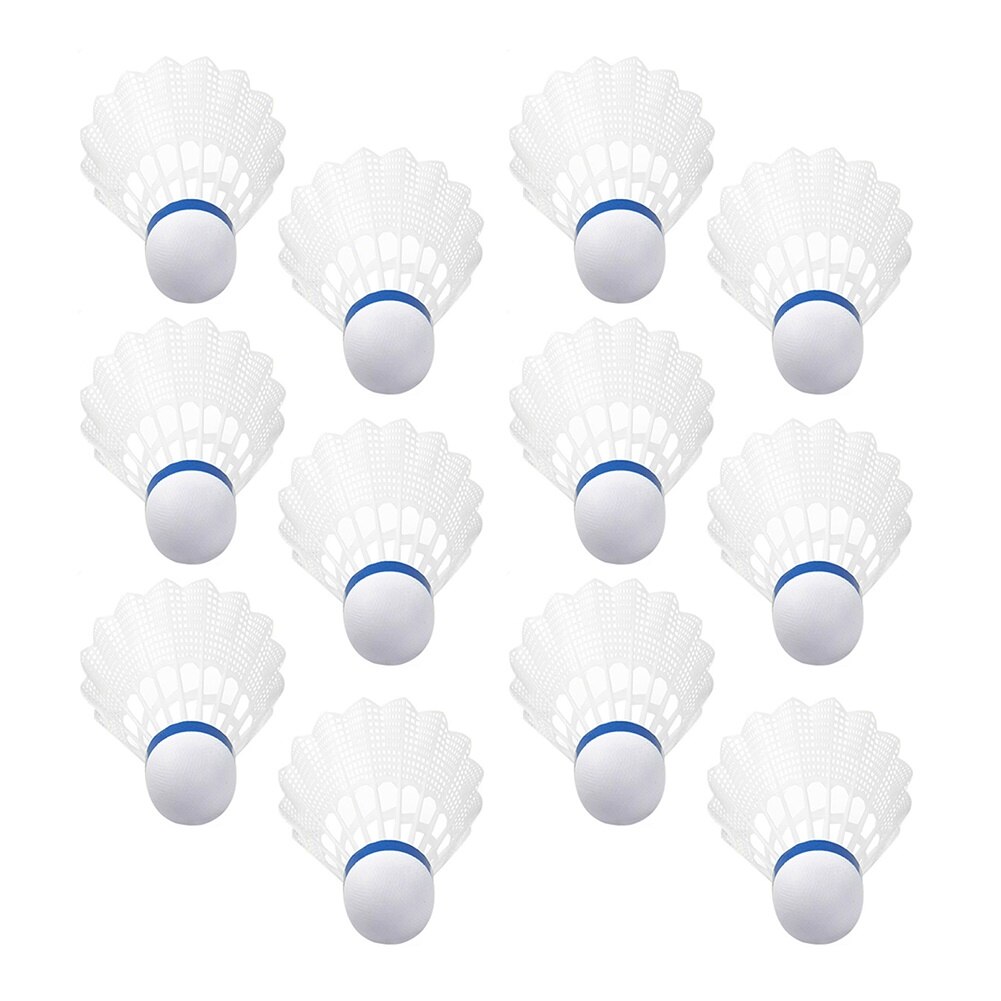 12Pcs/Set Badminton Balls Exercise Training Shuttlecocks Gym Sports Accessories Badminton Balls Badminton Balls Shuttlecock Ball: White