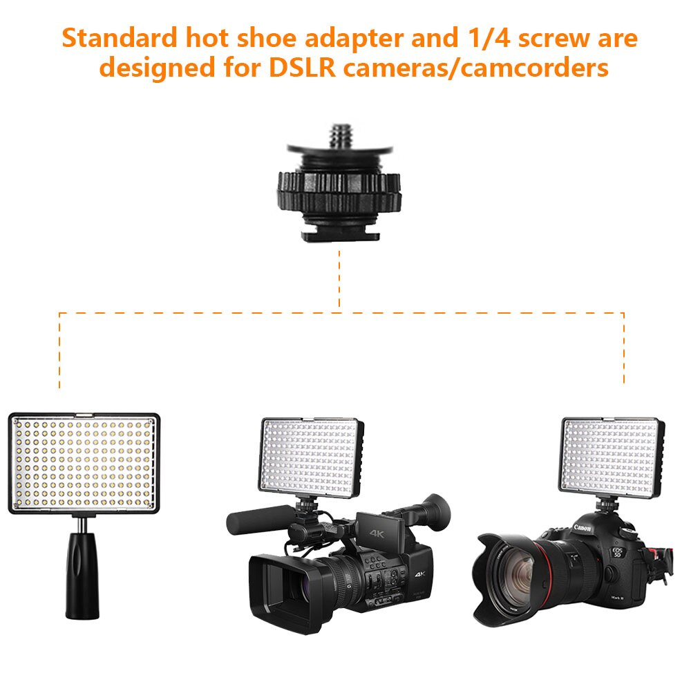 Travor 160 LED Video Licht Lampe licht panel/auf Kamera 5600 K/3200 K Dimmbare für Canon Nikon DSLR Kamera Fotografie Beleuchtung