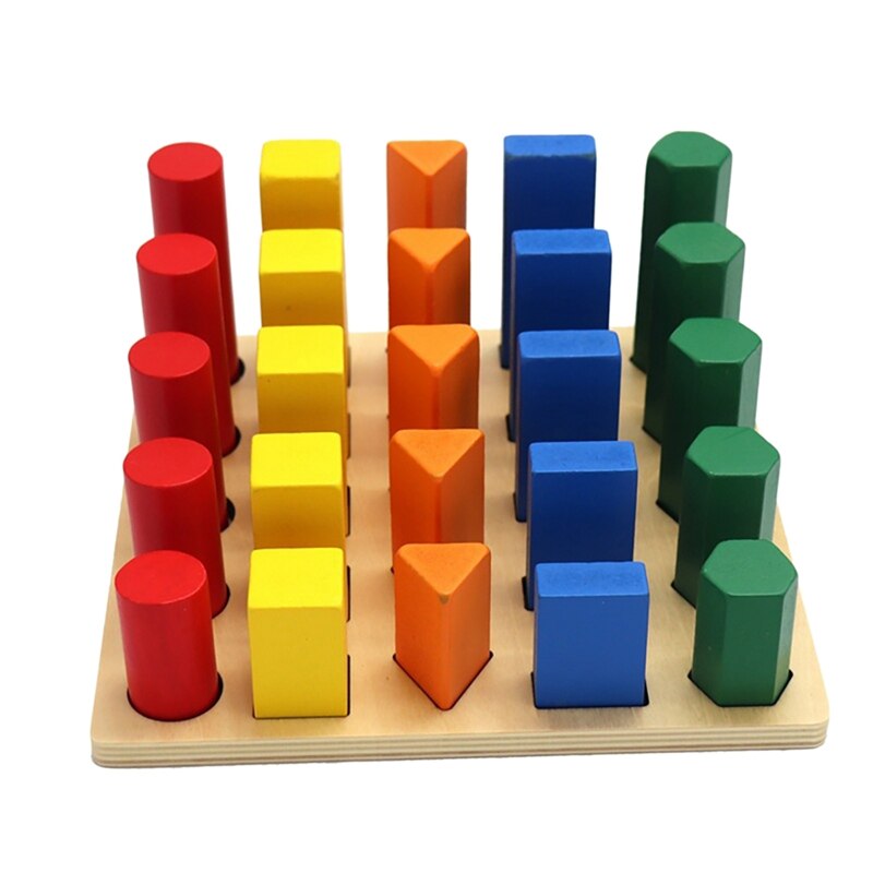 Holzspielzeug, fingergreifbrett, farbstecker, lernspielzeug, sensorisches Ausbildung, farbunterscheidungstafel: Ursprünglich Titel