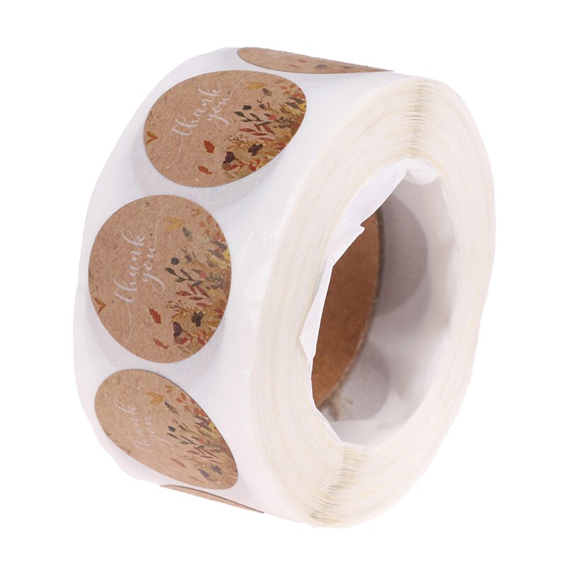 500Pcs/Roll Dank U Stickers Seal Labels Handgemaakte Custom Sticker Voor