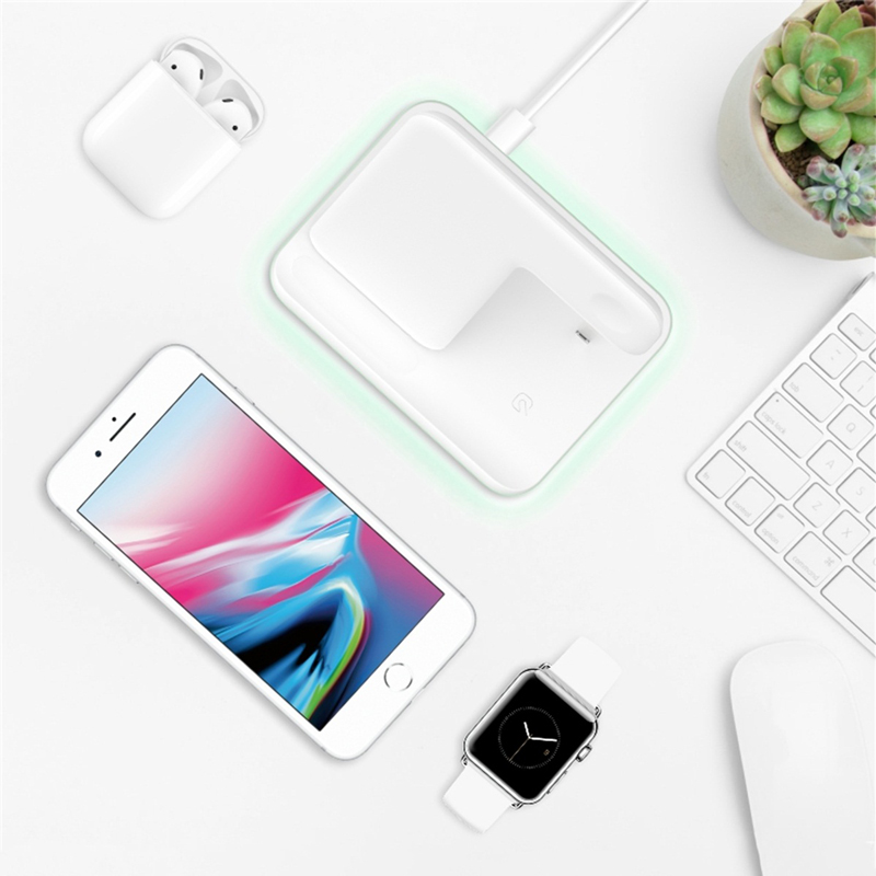 Multifunctional Wireless Charger Three In One Charging Base For Iphone Android Phone Watch Headset
