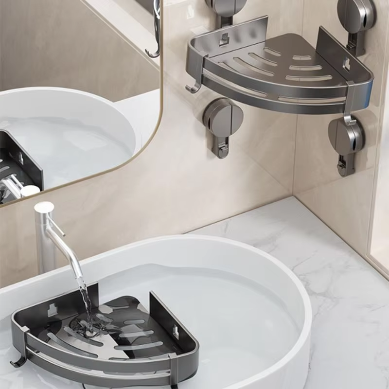 Badkamer Zuignap Type Opbergrek Zonder Ponsen Statiefrek Toilet Muur Hoek Muur Hangende Opbergplank